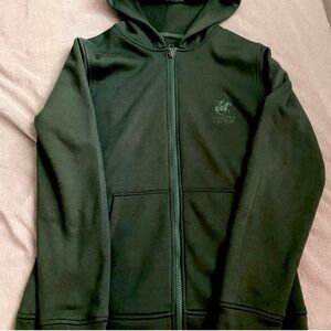 Beverly Hills Polo Club Green Zip-Up Sweater with Hood